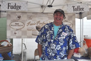 Pete from Pete's Perfect Toffee at Madrona Farmers Market. Copyright Zachary D. Lyons.